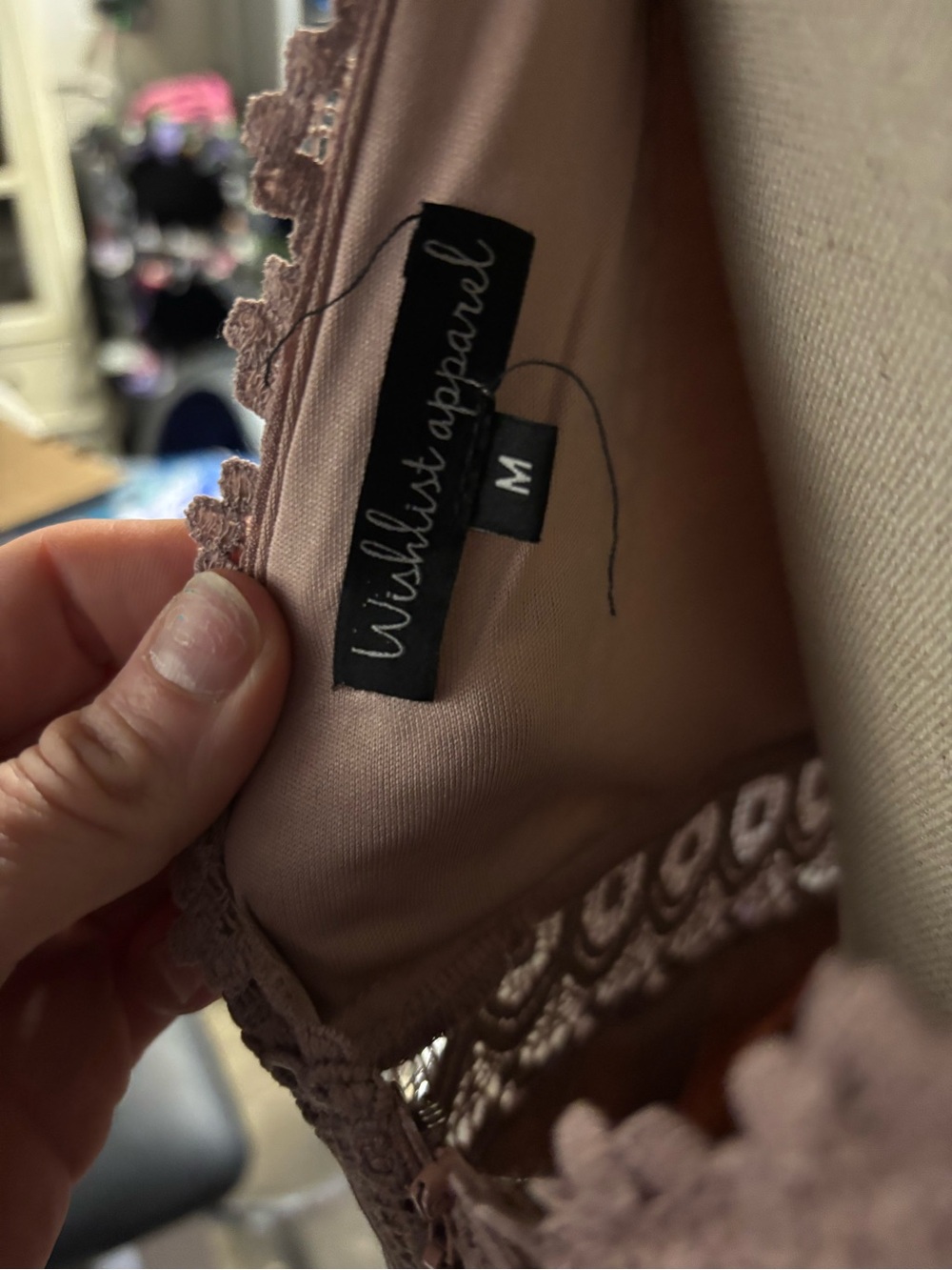 Wishlist Mauve Lace-Trim Maxi Dress - Picture 3 of 5